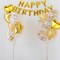 27 Pcs Gold Birthday Decorations, 3D Foil Gold Happy Birthday Balloon Banner